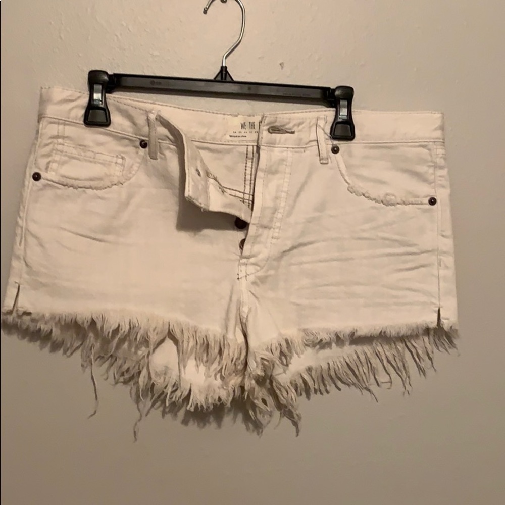 NWOT Free People White Denim cutoffs
